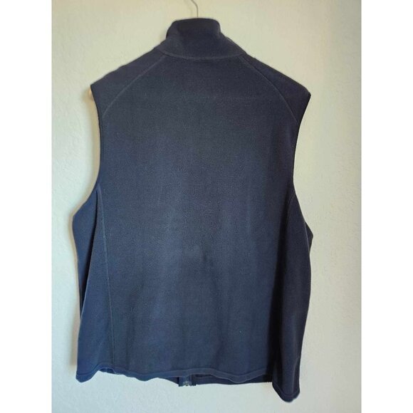 L.L. Bean Mens Full Zip Fleece Vest Solid Black Size Large - Picture 3 of 7